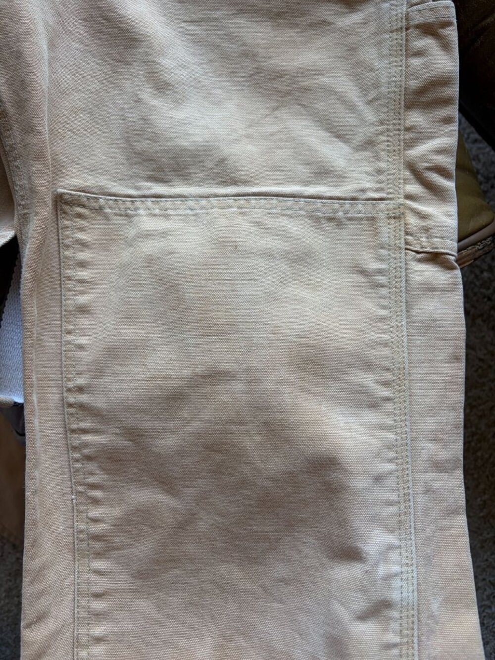Carhartt Overalls Tan Khaki Duck Canvas Coveralls Men's US Medium Workwear - Picture 10 of 11